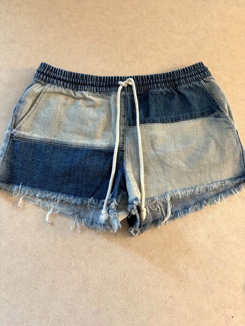 Aerie Pull On Jean shorts Casual Drawstring Shorts Size Small